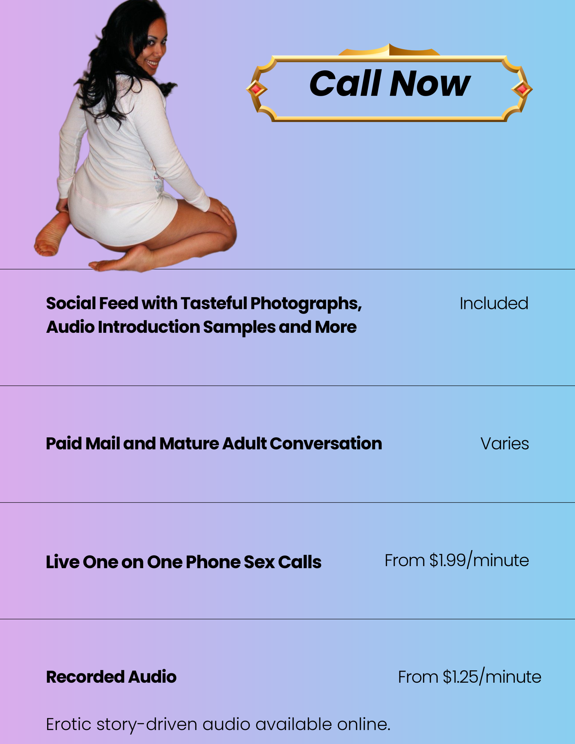 Call Rachelle4Phone for phone sex on Niteflirt.com
